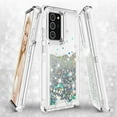 thumbnail image 2 of For Samsung Galaxy Note 20 Case,Clear Liquid Glitter Waterfall Bling Protective Case for Galaxy Note 20 - Silver, 2 of 6