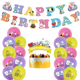 thumbnail image 3 of Grupo de hombres, grupo de jóvenes, fiesta de cumpleaños temática, juego de globos para tirar de la bandera, cuerda para pastel, 3 of 4