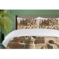 thumbnail image 4 of Ambesonne Sand Castle Duvet Cover Set, Sea Beach Building Fun, Queen, Camel Burnt Orange, 4 of 6