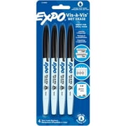 Expo, SAN2134050, Vis-A-Vis Wet-Erase Markers, 4 / Pack