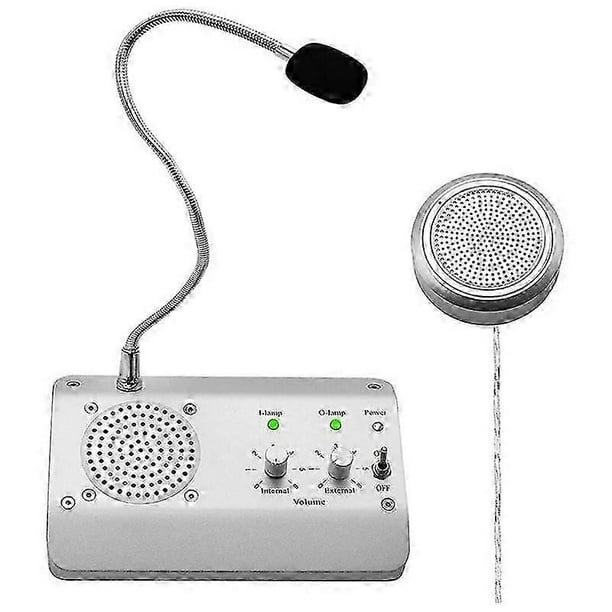 Window Speaker System, Dual Way Window Microphone Intercom Speaker, Intercom System for Business, O
