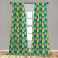 thumbnail image 5 of Ambesonne Gaming Curtains, Retro Colored Gamepad Art, Pair of 28"x84", Dark Seafoam Multicolor, 5 of 5