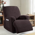 thumbnail image 4 of KINCAM Recliner Chair Cover 3-Pieces, Soft Stretch Recliner Slipcover with Armrest Covers Daily Furniture Protection, Chocolate, 4 of 8