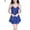 Blue, variant on Womens Silk Chemise Sexy Satin Slim Fit Slips Nightwear Sleepwear Nightdress Sexy Pajamas Dress