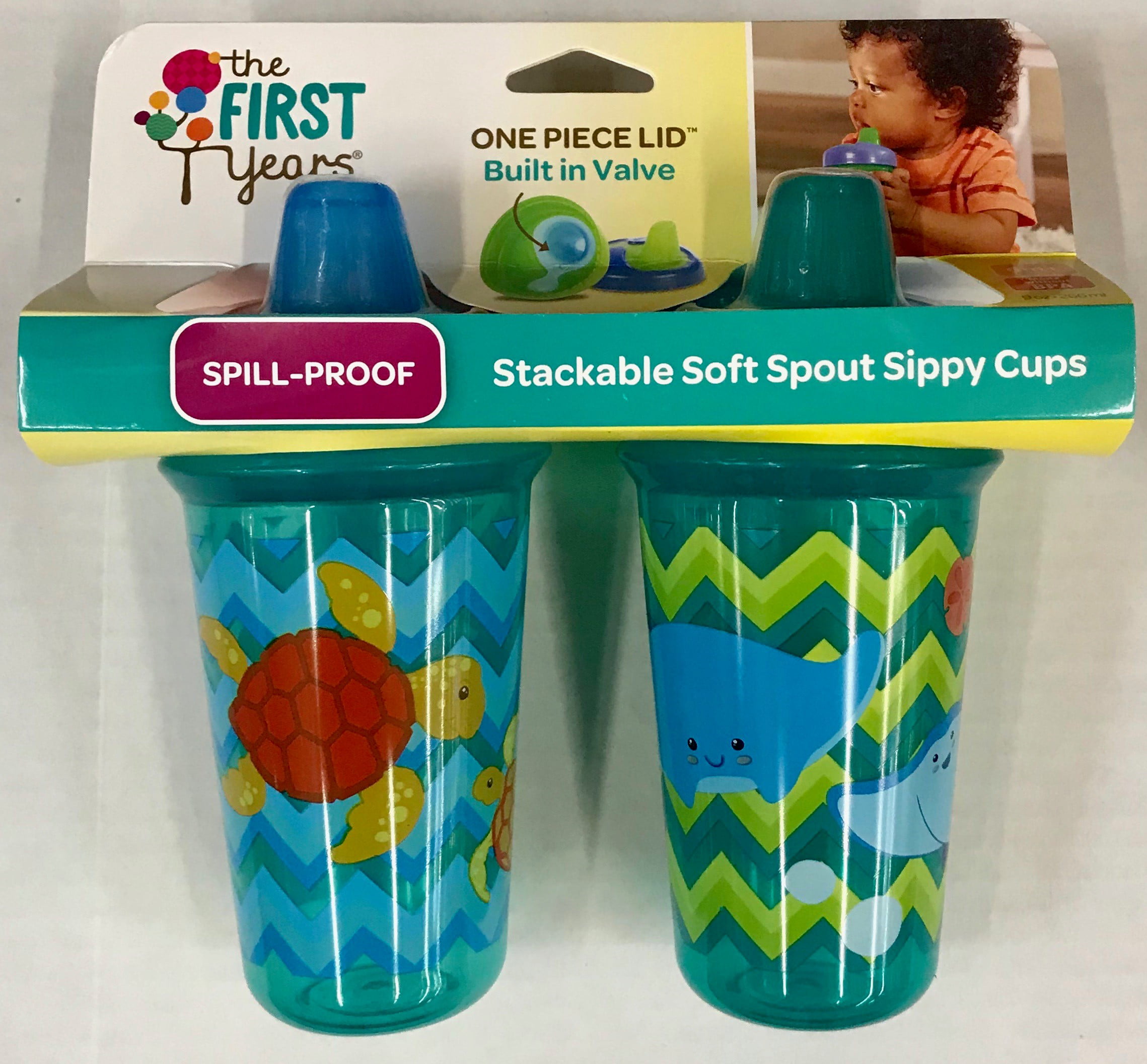 The First Years Squeeze & Sip Straw Trainer Cup, 7 Oz