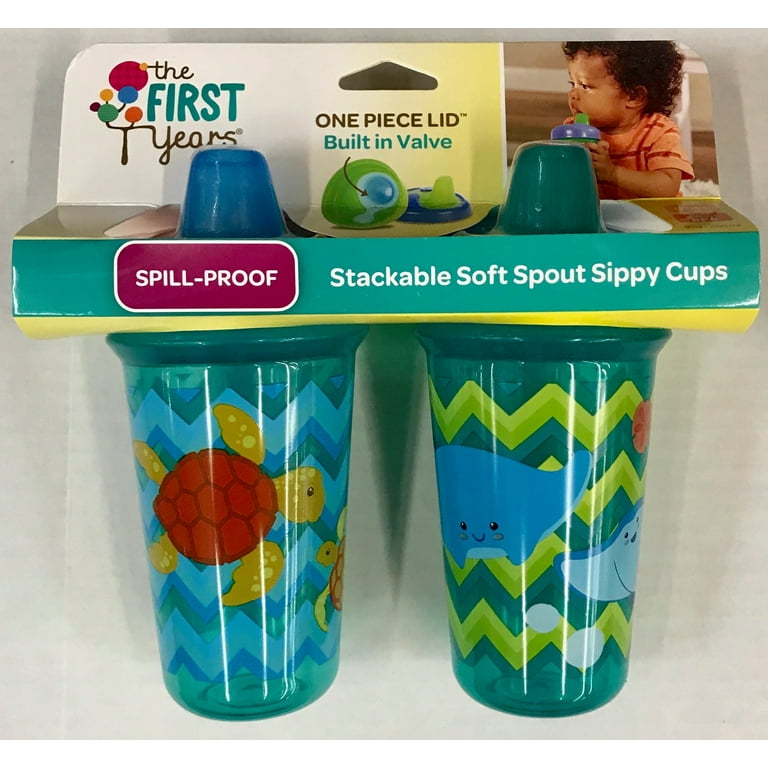 The First Years Soft Spout Stackable Trainer Cup Assorted 7 Oz 2 Pk 