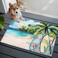 thumbnail image 4 of Summer Beach Entryway Rug 2x3 Area Rug Washable Indoor Doormat Small Bathroom Rugs Non-Slip Low Pile Accent Throw Rugs Tropical Coastal Palm Tree Surfboard Floor Carpet for Kitchen Bedroom Entrance, 4 of 9