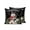 Black, variant on Vintage Floral Outdoor Throw Pillow with Insert, 16"x16" Botanical Blue Roses Green Leaf Linen Pattern Waterproof Decorative Square Patio Pillows for Outside Furniture, Sofa, Porch, Garden