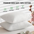 thumbnail image 4 of GOGREEN 100% Cotton Waterproof Pillow Protector, Breathable Pillow Cover, Cooling Pillow Case Protector with Zipper, Super Soft Pillow Case Cover with Zipper (2 Packs, King 20"x36", White), 4 of 8