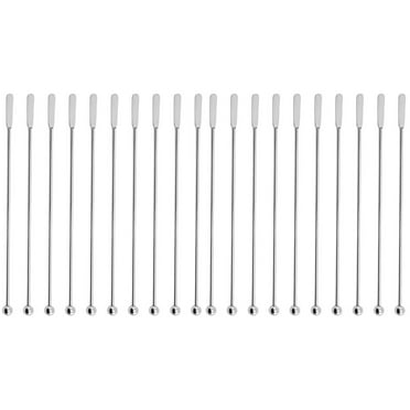 Swizzle Stick 20 Pcs Stainless Steel Stirring Sticks Cocktail Tool Coffee Drinks Rod Glass