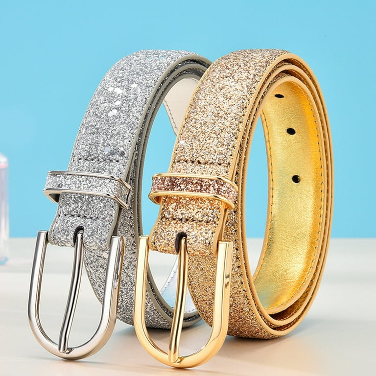 Fashion Y2k Sparkle Western Rhinestone Belts For Men Women Cowboy