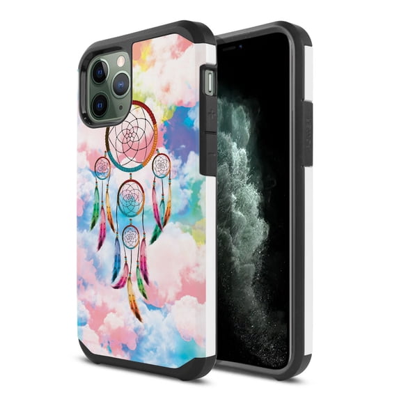 FINCIBO Hybrid Case Hard Plastic TPU Slim Back Cover for Apple iPhone 11 Pro 5.8" 2019, Sky Dream Catcher
