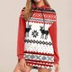 thumbnail image 2 of Sudadera holgada de manga larga con cuello redondo y costuras con capucha para mujer Pompotops gfhjh13031, 2 of 6