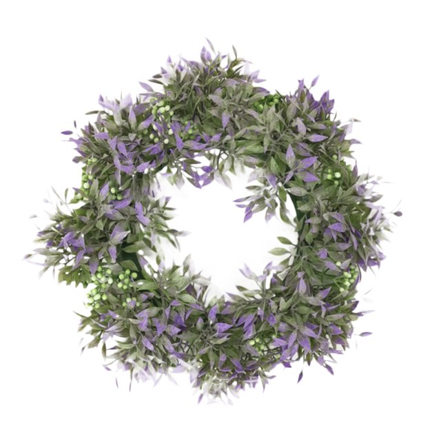 Easter Decorations Lavender Simulation Garland Ring Field Pendant Door Knocker Round Wreath
