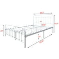 thumbnail image 6 of Metal Queen Bed Frame White Color,No Box Spring,Easy Assembly, 6 of 6