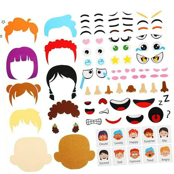 Juegos de aprendizaje socioemocional para niños, juegos de caras divertidas, juguete sensorial educativo para niños pequeños, de 3 años en adelante