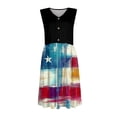 thumbnail image 5 of Women's Lightweight Sundress, Sleeveless Casual Summer Wear with Allover Patriotic Print, Perfect for Festivals and Daily Errands,Red L, 5 of 5