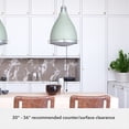 thumbnail image 6 of Hunter - Bluff View 3-light Soft Sage, Medium Size Pendant Light, Dimmable, Casual Style, Bell Shaped, for Bedrooms, Dining, Living Rooms - 19072, 6 of 8