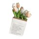 thumbnail image 2 of Artificial Flowers Tulipa Style Fine Details Colorfast Vibrant Colors Plastic Flowers for Office Living Room Photography White and Champagne, 2 of 5