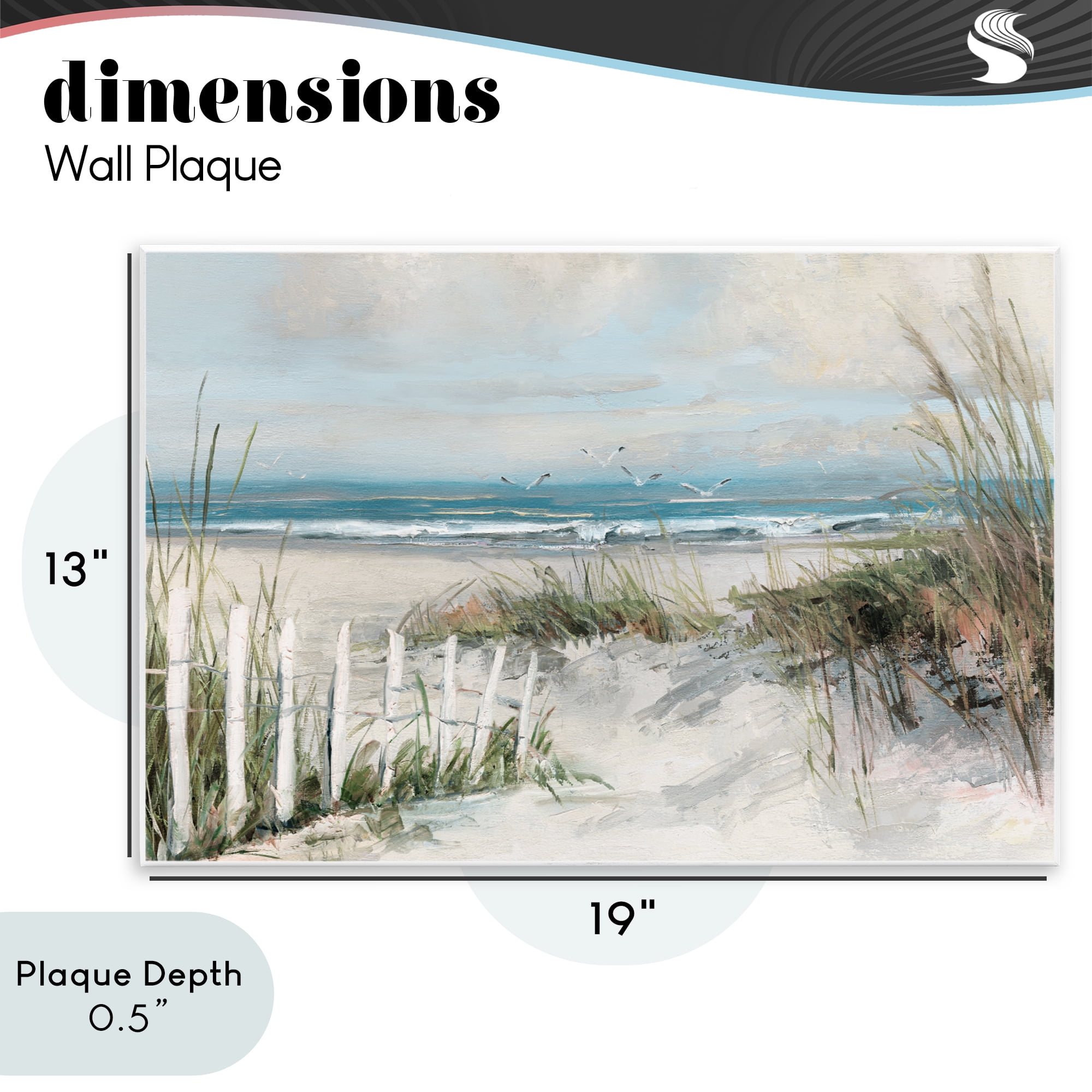 Stupell Industries Dunes With Weathered Fence Wall Plaque Art, design by Sally Swatland