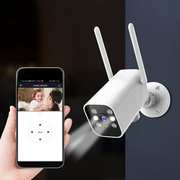 Wireless 1080P HD Outdoor Security Camera, 360° Rotating, Night Vision and Full Color Daylight, Motion Detection Alarm, Two-Way Audio, IP66 Waterproof, Mobile Remote Monitoring