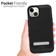 thumbnail image 3 of CoverON For Apple iPhone 13 Phone Case, Slim Metal Kickstand Rugged Dual Layer Cover, Black, 3 of 8