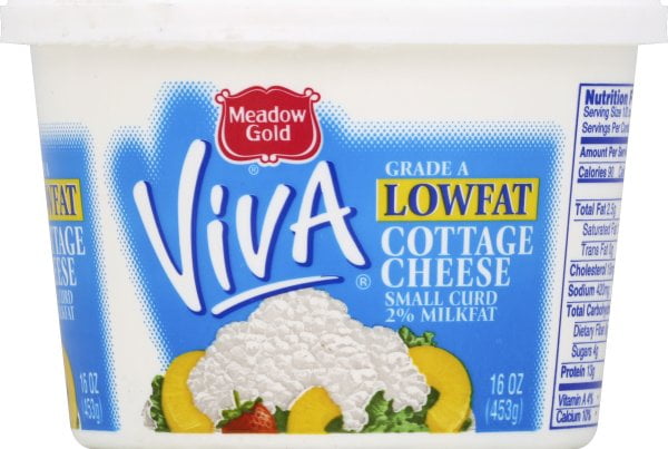 Meadow Gold Viva Lowfat Small Curd Cottage Cheese 16 Oz Walmart Com