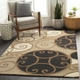 thumbnail image 2 of Hauteloom Bray Wool Living Room, Bedroom Area Rug - Transitional - Beige, Black, Dark Red - 9'9" Square, 2 of 11