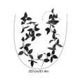 thumbnail image 3 of Halloween Black Rose Leaf Vine 81 Inches, Artificial Plastic Hanging Rattan Decor, Spooky Ceiling Stair Duct Decoration, Gothic Party Home Decor, 3 of 6