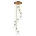 thumbnail image 5 of Innovations Lighting  Newton Cone - 9 Light 8" Cord Hung Multi Pendant - 18" Canopy. Polished Nickel/Seedy, 5 of 5