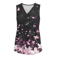 thumbnail image 3 of ZGRBOU Plus Size Floral Print Tank Tops for Women Summer Sleeveless V Neck T-Shirts Fashion Casual Loose Fit Tunics Shirts, 3 of 5