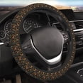 thumbnail image 5 of Rateoe Autumn Floral Pattern Elastic Stretch Steering Wheel Cover, Universal 15 inch, Microfiber Breathable , Anti-Slip, Odorless, Easy Carry, 5 of 6