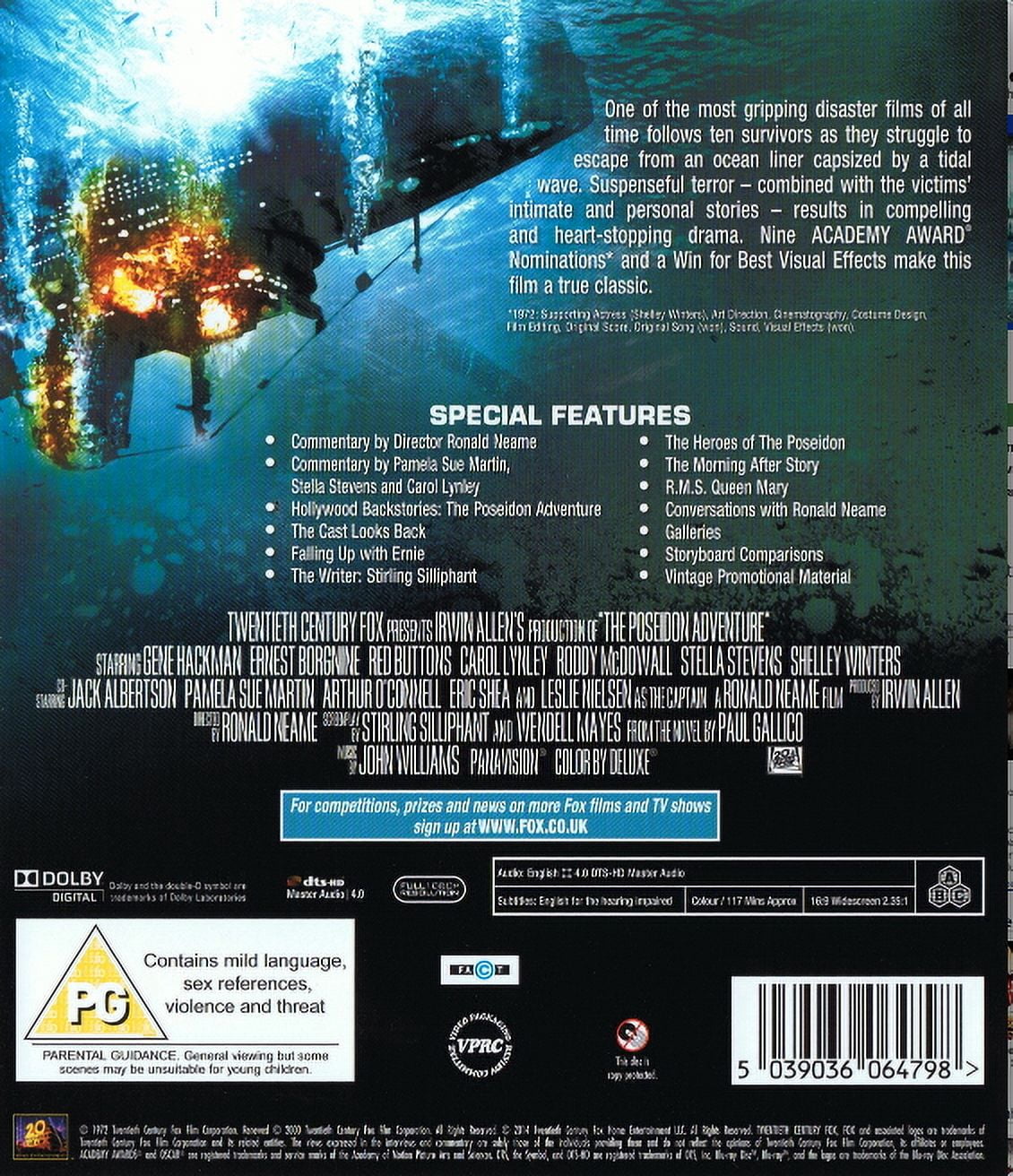 The Poseidon Adventure Blu-ray 1972 - Walmart.com