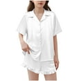 thumbnail image 1 of Ensemble pour Enfants Manches Courtes Col Rond Haut Shorts Taille Moyenne Décontracté, 1 of 6