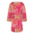 thumbnail image 5 of Women's Fleece Plush Robe Long Warm Plush Bathrobe Loungewear Jacket Printed Comfort Robe, 5 of 5