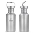 thumbnail image 3 of Bouteille d'Eau 600 ml en Titane Pleine Grandeur Ultralégère pour Camping, Randonnée et Vélo en Plein Air, 3 of 7