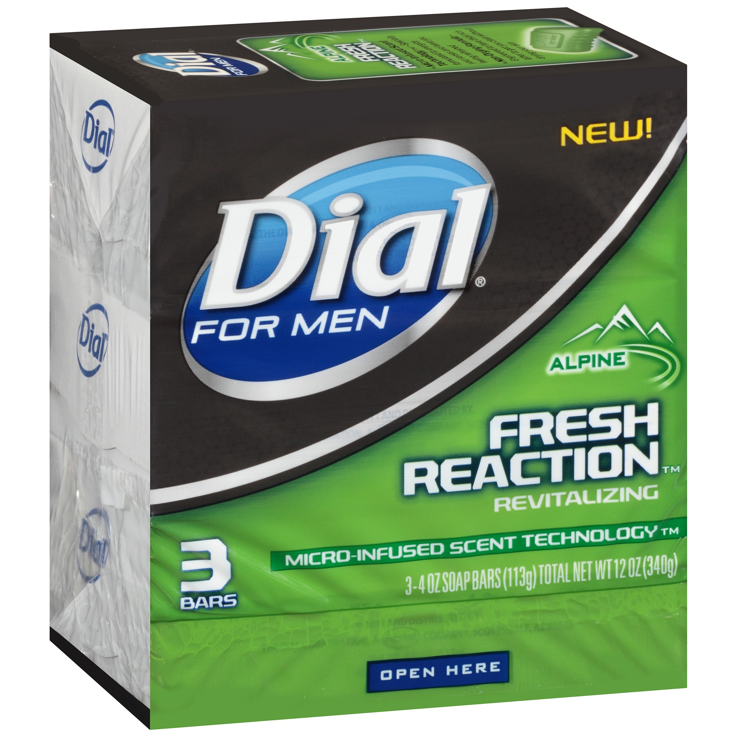 Dial® For Men Alpine Fresh Reaction™ Revitalizing Soap 34 oz. Bars