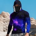 thumbnail image 2 of QSAWXQZ Men's UPF 50+ Fishing Shirt Long Sleeve Sun Protection Hoodies Quick Dry Ice Silk Rash Guard with Built-in Face Mask for Hiking Outdoor Working 4XL, 2 of 5