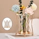 thumbnail image 3 of Escultura de florero de vidrio con plantas hidropónicas para regalo de boda y hogar. Champán Dorado S, 3 of 9