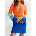 thumbnail image 5 of Women Y2k Knitted Short Dress Colorful Bodycon Mini Dresses Slim Fit Spaghetti Strap Dress Beach Wear Sundress, 5 of 6