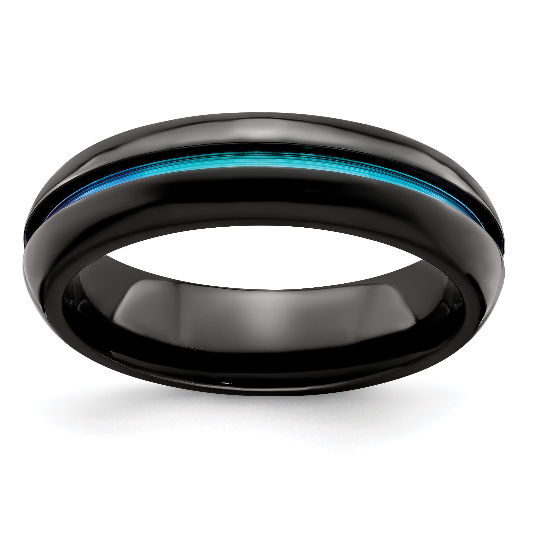 Titanium Black Multi-colored Annodized 6mm Polished Band Best Quality Free Gift Box