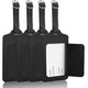 thumbnail image 1 of Etiquetas de equipaje, 4 etiquetas de identificación de maleta, etiquetas de bolso, etiquetas de maleta de equipaje, para evitar bolsas y maletas perdidas - negro, 1 of 4