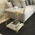 thumbnail image 2 of Decorotika Zenas 15" Wide Square Side End Table - Ephesus Gold, 2 of 5