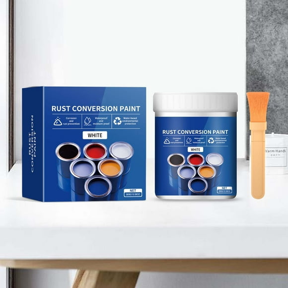 EGNMCR Weather Proof Rust Converter Paint For Metal Water-based Reduce-rust Paint Metal Paint Rust-free Rust-conversion Paint Color Steel Tile Renovations 300g Converter paints