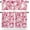 Valentine''s Daywow20901, variant on Pink Valentine''s Day Kitchen Curtains Set Small Half Curtains 24 Inches Length, Pink Ombre Love Heart Rod Pocket Window Treatment Bedroom Tiers and Valance Set for Cafe Bathroom