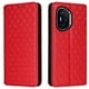 thumbnail image 1 of For Honor 400 Case Wallet Rhombus Imprinted Leather Phone Cover - Black, 1 of 5