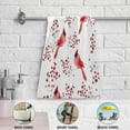 thumbnail image 5 of Winter Red Birds Berries Hand Towels, Kitchen Towel Ultra Soft and Absorbent,Decorative Fingertip Face Towel for Bathroom Hotel, 2 PCS, 28.3"x 14.4", 5 of 6