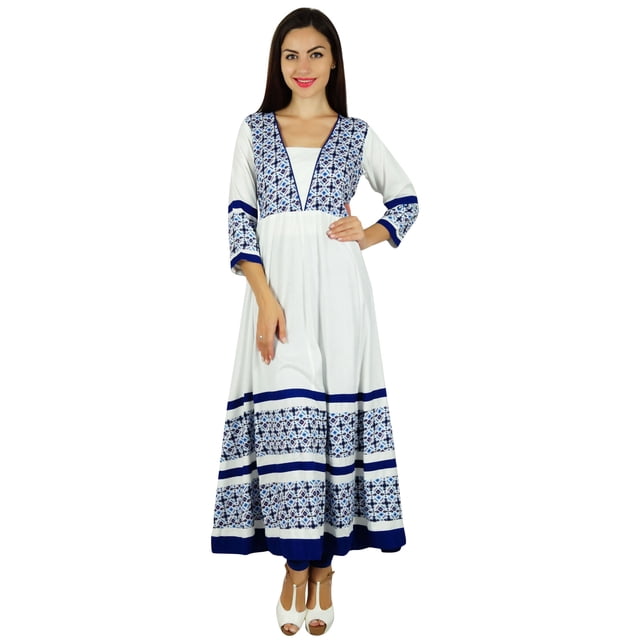 Bimba Kurta Anarkali Kurti Tunique Décontractée Manches 3/4 Vêtements Ethniques pour Femmes