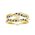 thumbnail image 2 of Round Shape Black & White Cubic Zirconia Twist Enhancer Guard Ring 14K Yellow Gold Ring Size - 9.5, 2 of 3