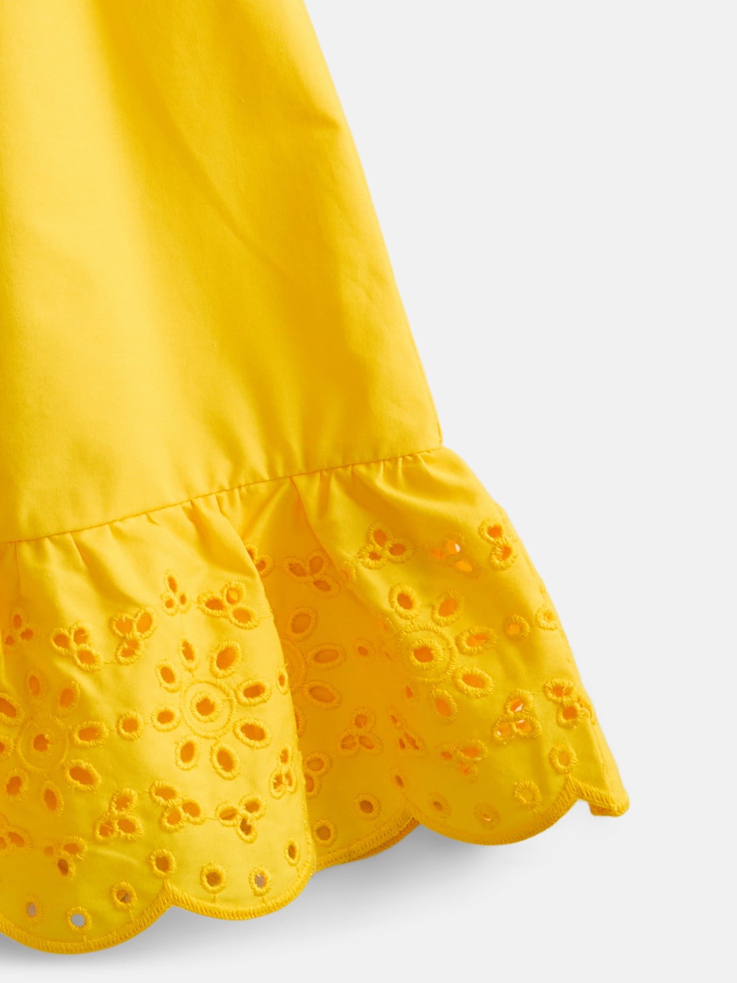 Wonder Nation Toddler Girls Sleeveless Cotton Dress with Scalloped Edge, Sizes 12M-5T